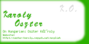 karoly oszter business card